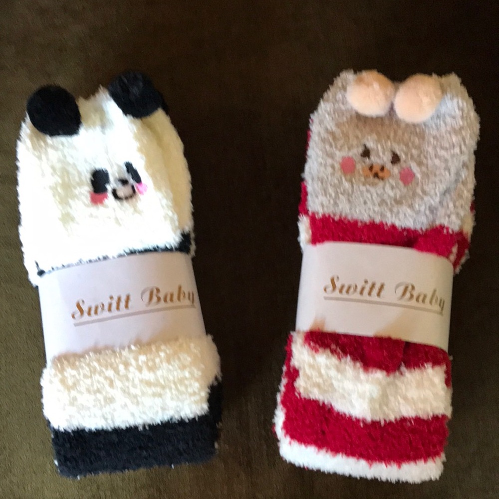 NWT Fuzzy Knee High socks